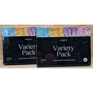 Miracle Made Shower Steamers Variety Pack Lot of 2 Sealed 12 Aromatherapy Tabs